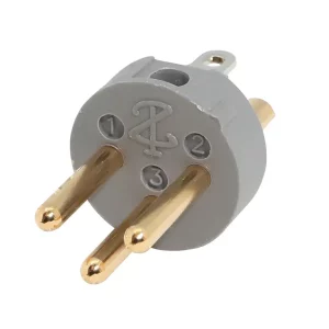 Newtide XR1060-G 3-pole XLR male insert module with gray thermoplastic housing for OEM audio integration.