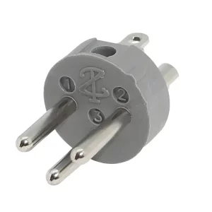 Newtide XR1060-N 3-pole XLR male insert module with gray thermoplastic housing for OEM audio integration.