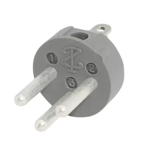 Newtide XR1060-S 3-pole XLR male insert module with gray thermoplastic housing for OEM audio integration.