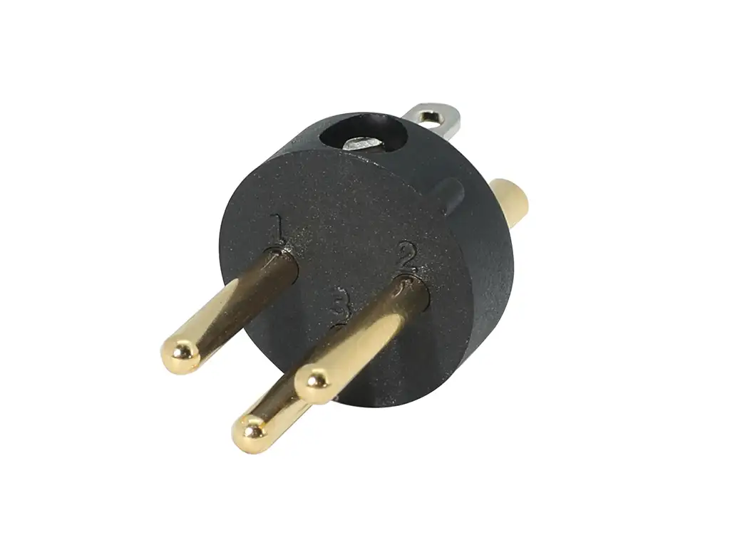 Newtide XR1061-G-3P 3-pole XLR male insert module with standard latchlock and nickel contacts.