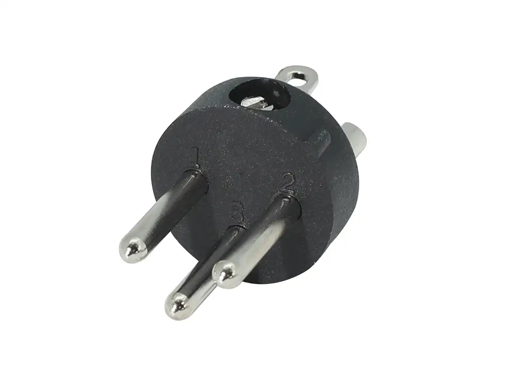 Newtide XR1061-N-3P 3-pole XLR male insert module with standard latchlock and nickel contacts.
