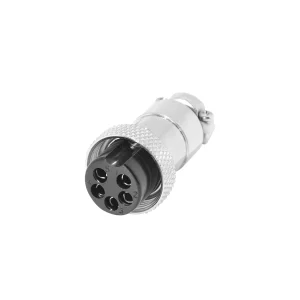 Newtide CB0720-5P 5-pole CB style female cable connector with nickel-plated metal housing.