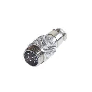 Newtide CB0730-7P 7-pole CB style male cable connector with nickel-plated metal housing.