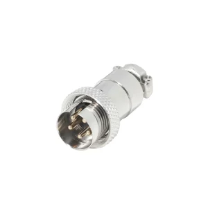 Newtide CB0750-5P 5-pole CB style male cable connector with nickel-plated metal housing.