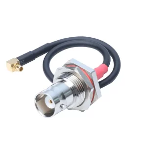 Newtide CN6802 waterproof BNC jack to right angle MMCX plug RF cable assembly for RG-174 cable (L: 150mm), suitable for wireless communications and GPS.