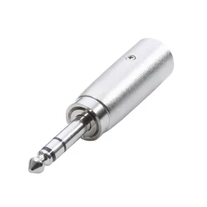 Newtide NA0603-3P 3-pole XLR male to 1/4" (6.3mm) stereo phone plug audio adaptor, with metal shell.
