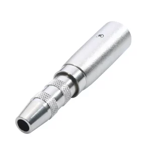 Newtide NA0604-3P 3-pole XLR male to 1/4" (6.3mm) stereo phone jack audio adaptor, with metal shell.