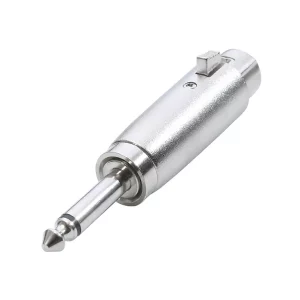 Newtide NA0605-3P 3-pole XLR female to 1/4" (6.3mm) mono phone plug audio adaptor with locking latch, metal shell.