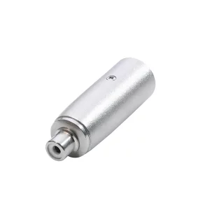 Newtide NA0610-3P 3-pole XLR male to RCA jack audio adaptor, with metal shell.