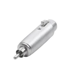 Newtide NA0611-3P 3-pole XLR female to RCA plug audio adaptor, with metal shell.
