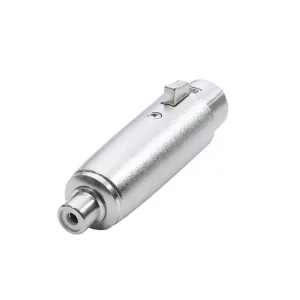 Newtide NA0612-3P 3-pole XLR female to RCA jack audio adaptor, with metal shell.