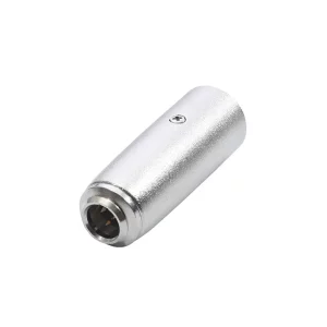 Newtide NA0621-3P 3-pole XLR male to 3-pole MINI XLR male audio adaptor with locking latch, metal shell.