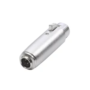 Newtide NA0622-3P 3-pole XLR female to 3-pole MINI XLR male audio adaptor with locking latch, metal shell.