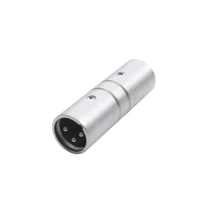 Newtide NA1100 XLR male to XLR male audio adaptor (supports 3-pole to 7-pole) with locking latch, metal shell.