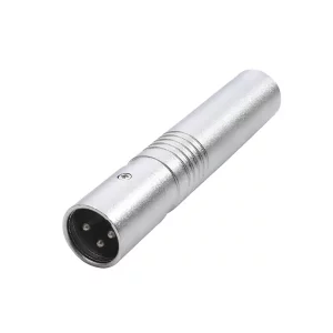 Newtide NA1150 3-pole XLR male to 1/4" (6.3mm) mono phone jack audio adaptor, built-in 600 to 30k ohm matching transformer, metal shell.