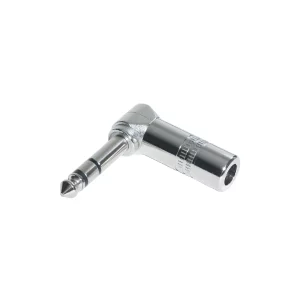 Newtide NP3170-3P 6.3mm TRS stereo right angle phone plug with metal shell.