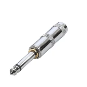 Newtide NP3210-2P 6.3mm mono silent phone plug with metal shell and silent switch (shorting).