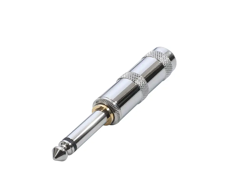 Newtide NP3210-2P 6.3mm mono silent phone plug with metal shell and silent switch (shorting).