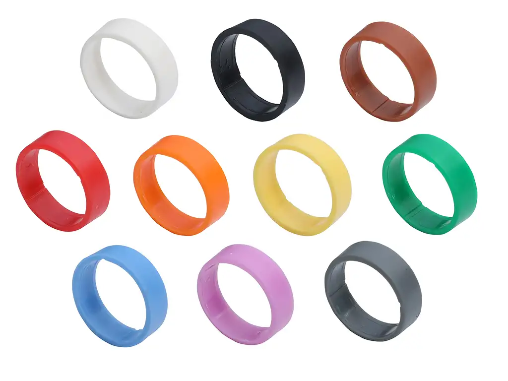 Newtide XR1500012-* plastic colored coding rings for XLR connectors.