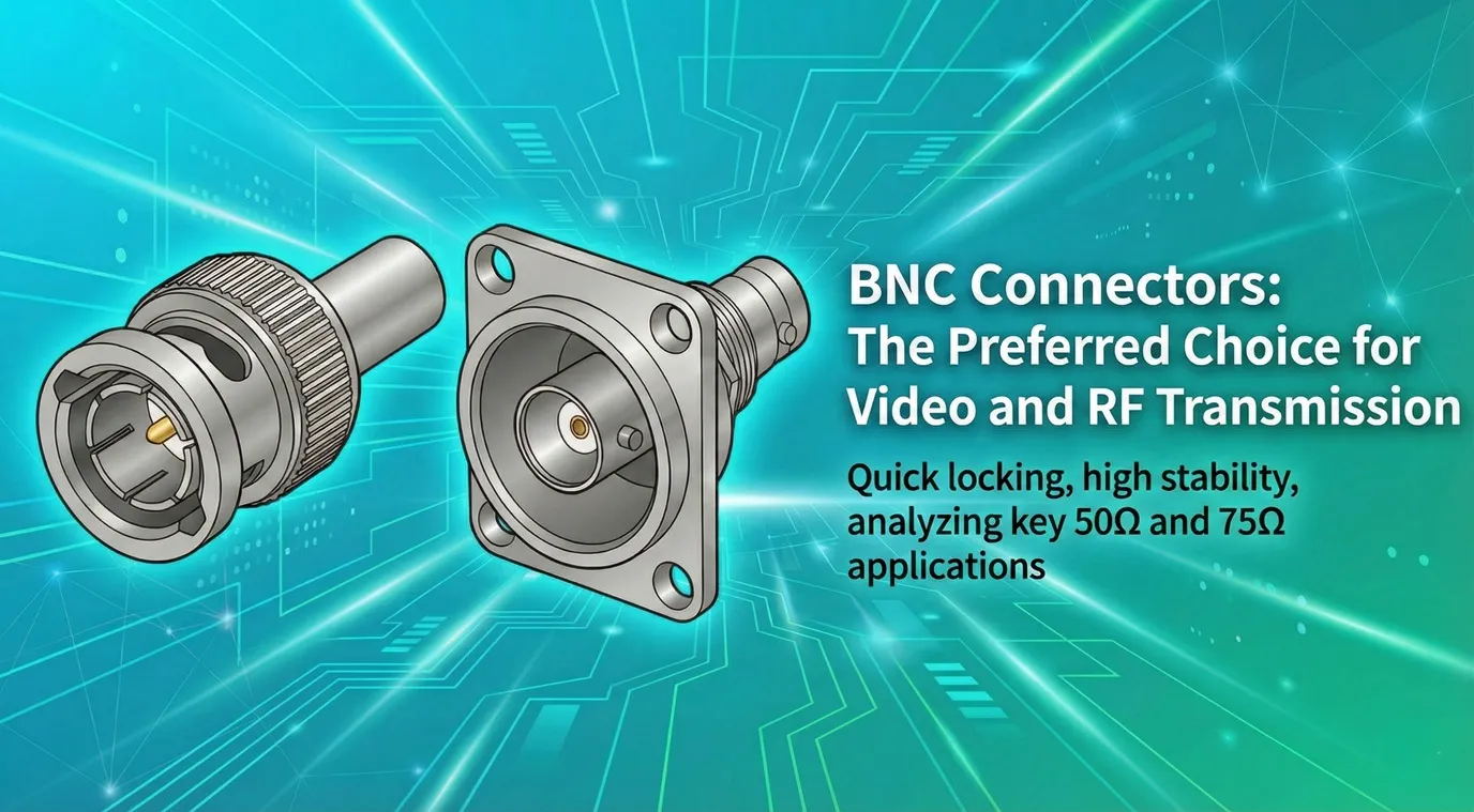 BNC connector guide: Difference between 50 Ohm and 75 Ohm for video and RF transmission.